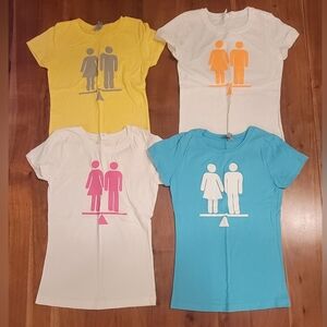 Set Of Four (4) Gender Boy Girl T-Shirts Kids Size 6/6X